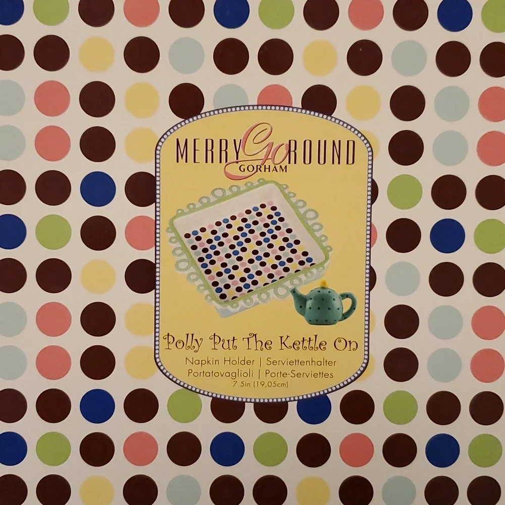 (Lenox) Polly Put The Kettle On Napkin Holder